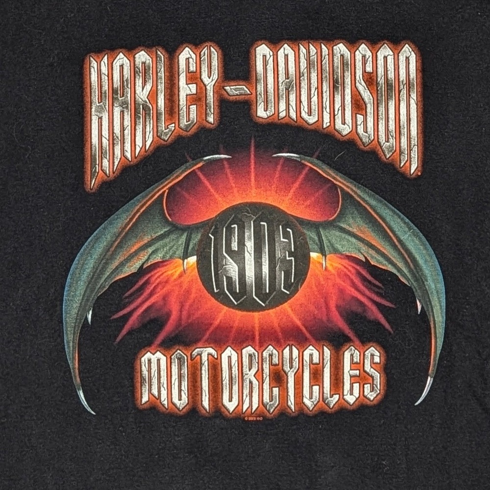 Harley Davidson Mike's Famous Delaware T-Shirt Mens XL Black 2005 Made in USA